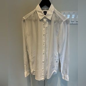 Boss White Patterned Shirt